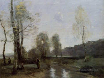  Corot Tableau - Canal à Picardi Jean Baptiste ruisseau Camille Corot